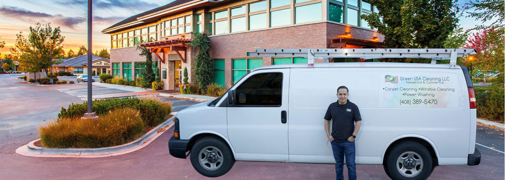 Carpet Cleaning Services - Green USA Cleaning - Photo of Company Van in location