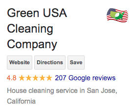 Green USA Cleaning Google My Business Positive Reviews